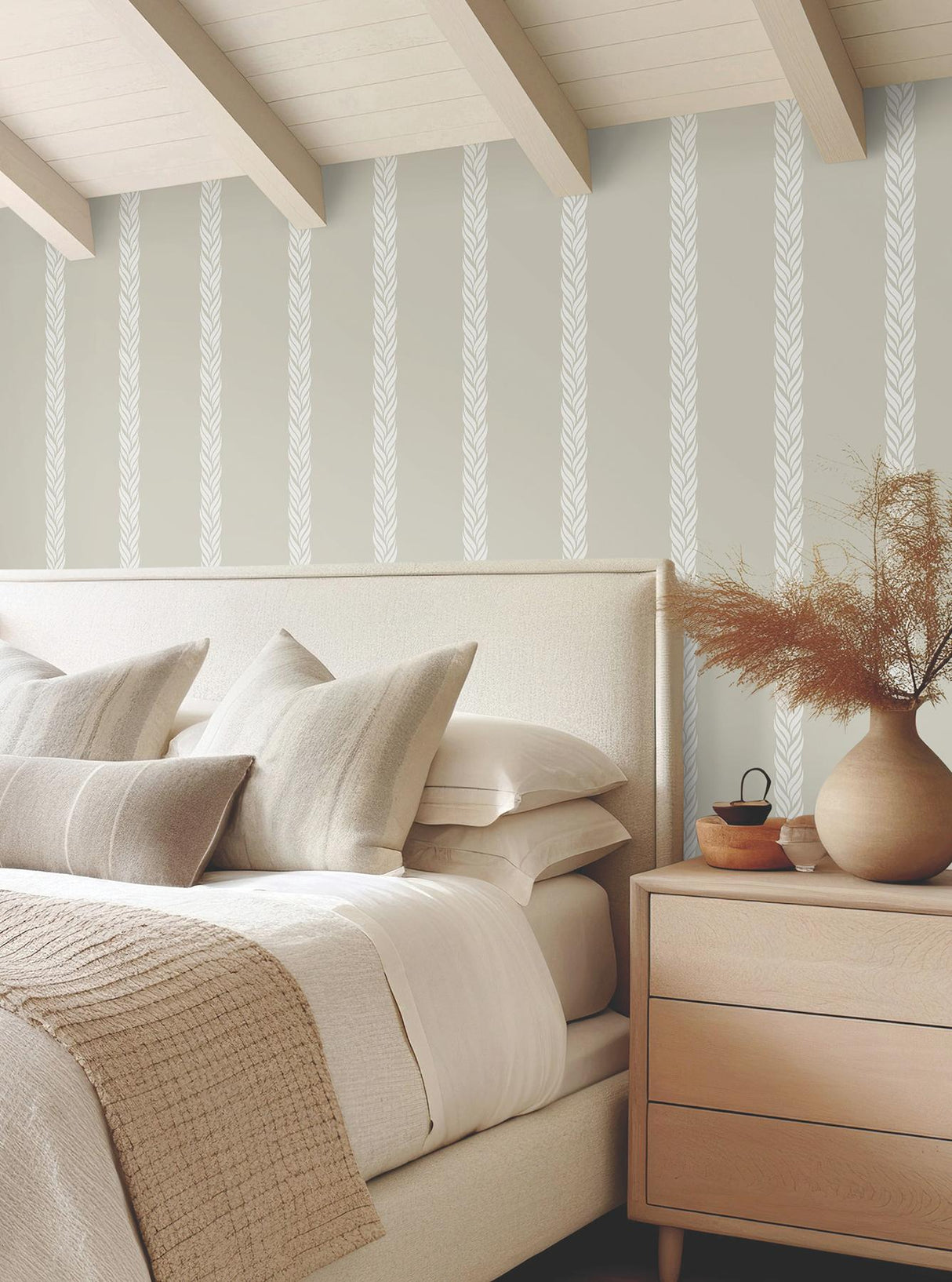Ronald Redding Designs Braided Stripe Neutral Wallpaper