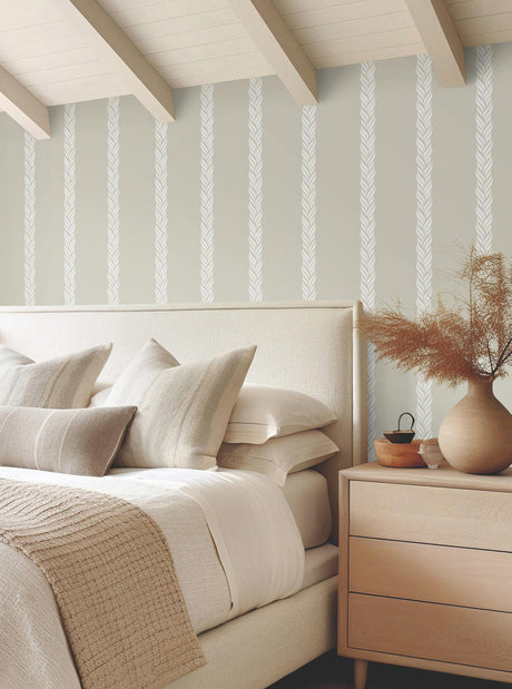 Ronald Redding Designs Braided Stripe Neutral Wallpaper