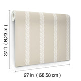 Ronald Redding Designs Braided Stripe Neutral Wallpaper