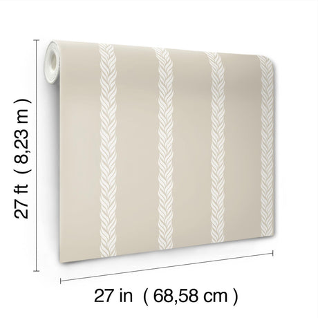 Ronald Redding Designs Braided Stripe Neutral Wallpaper