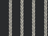 Ronald Redding Designs Braided Stripe Black Wallpaper