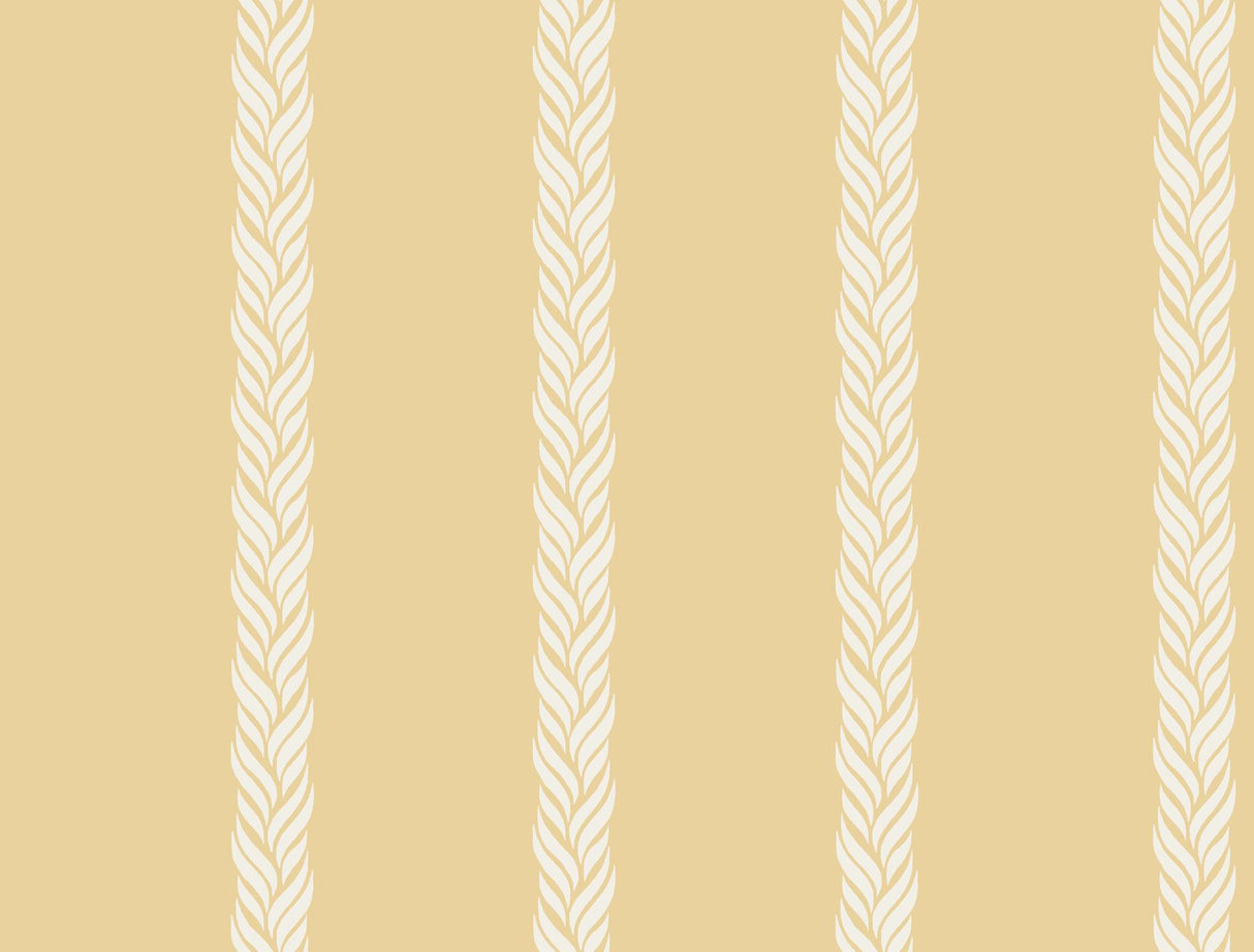Ronald Redding Designs Braided Stripe Yellow Wallpaper