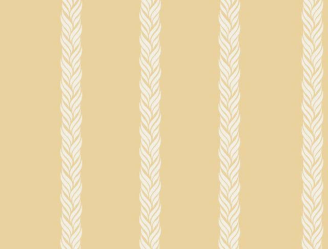 Ronald Redding Designs Braided Stripe Yellow Wallpaper