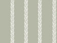 Ronald Redding Designs Braided Stripe Green Wallpaper