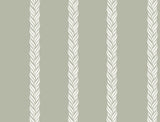 Ronald Redding Designs Braided Stripe Green Wallpaper
