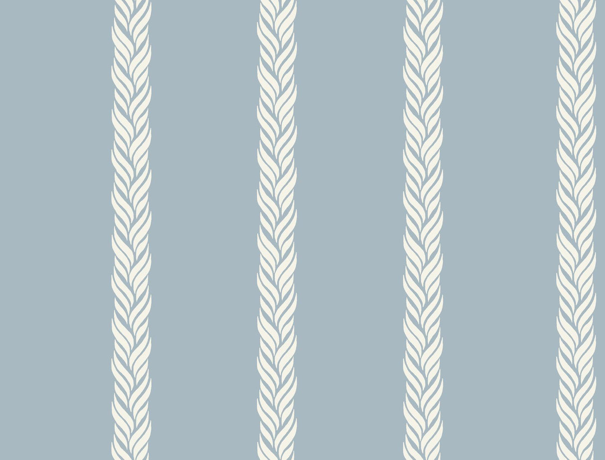 Ronald Redding Designs Braided Stripe Blue Wallpaper
