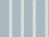 Ronald Redding Designs Braided Stripe Blue Wallpaper