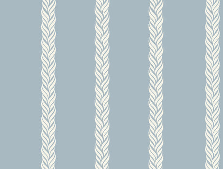 Ronald Redding Designs Braided Stripe Blue Wallpaper