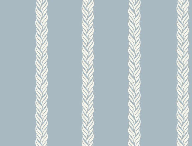Ronald Redding Designs Braided Stripe Blue Wallpaper