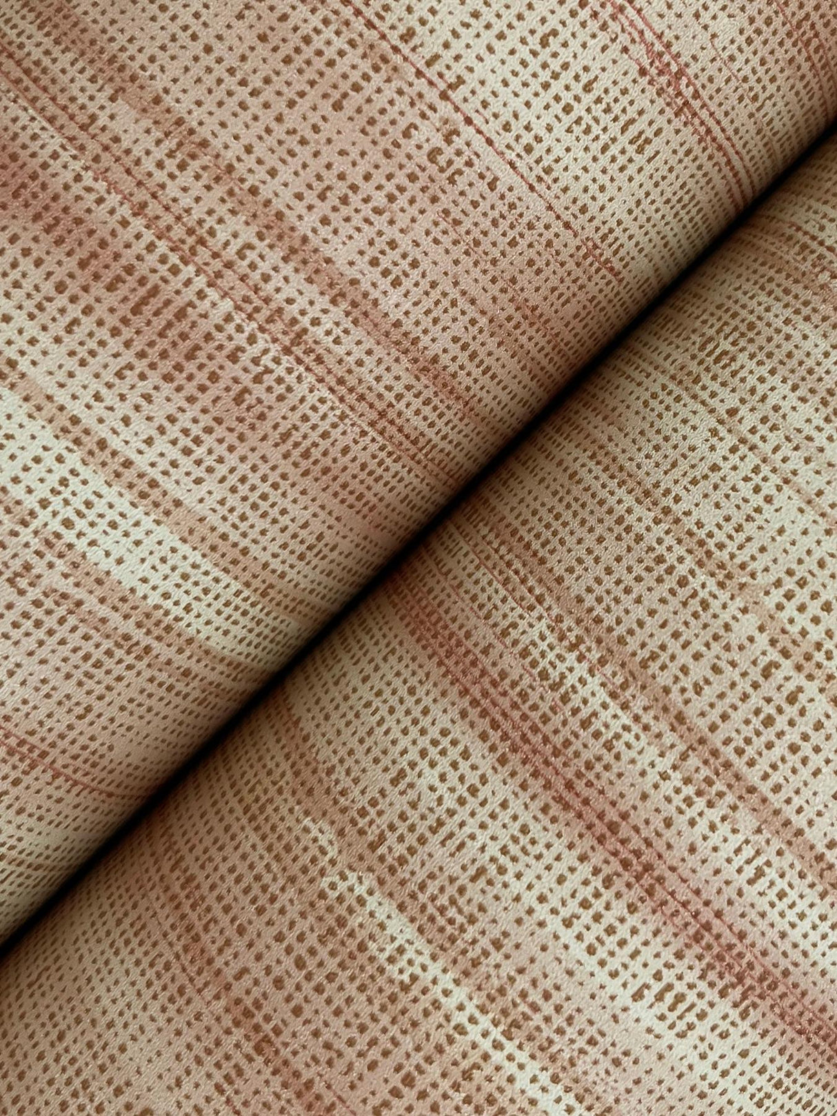 Ronald Redding Designs Brushed Linen Red Wallpaper