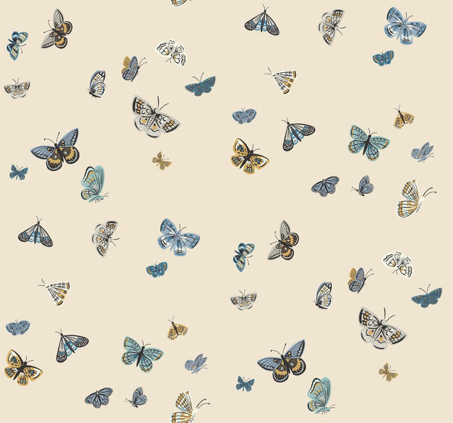 Rifle Paper Co. Butterfly House Beige Wallpaper