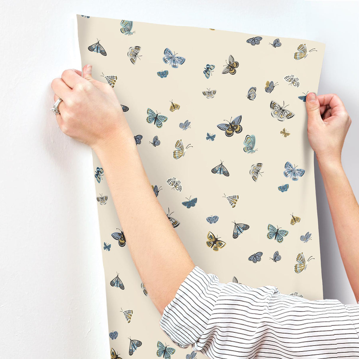 Rifle Paper Co. Butterfly House Beige Wallpaper
