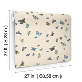 Rifle Paper Co. Butterfly House Beige Wallpaper