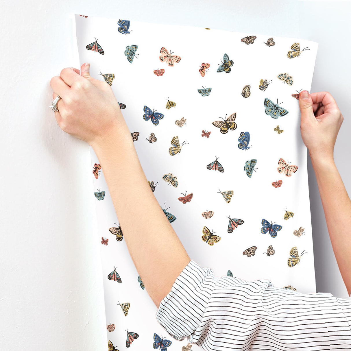 Rifle Paper Co. Butterfly House Blue Wallpaper