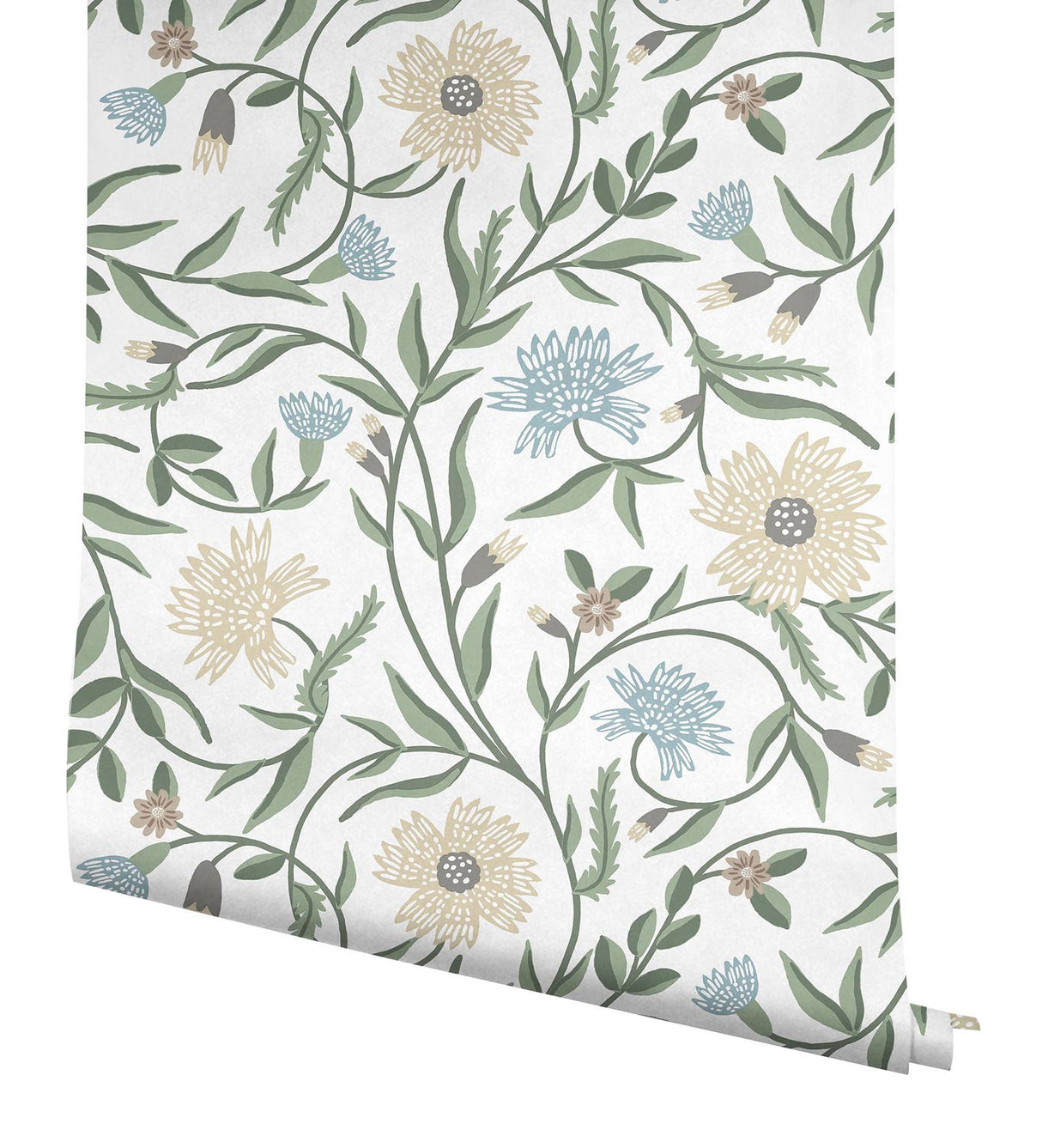 Rifle Paper Co. Aster Green Wallpaper