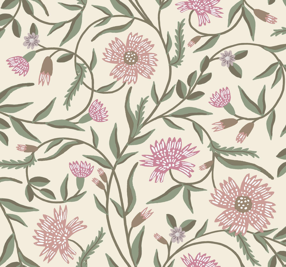 Rifle Paper Co. Aster Purple Wallpaper