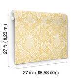 Rifle Paper Co. Pineapple Damask Yellow Wallpaper