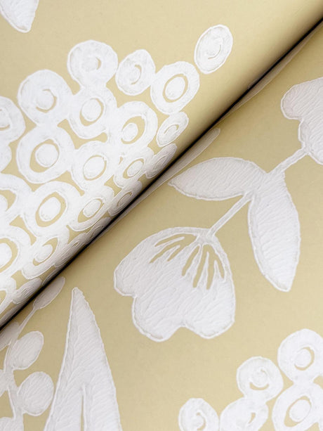 Rifle Paper Co. Pineapple Damask Yellow Wallpaper