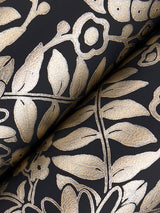 Rifle Paper Co. Pineapple Damask Black Wallpaper