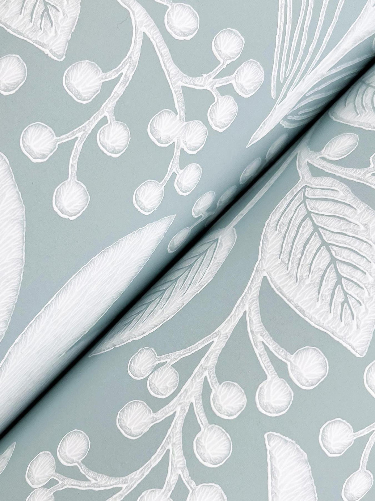 Rifle Paper Co. Pineapple Damask Blue Wallpaper