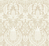 Rifle Paper Co. Pineapple Damask Beige Wallpaper