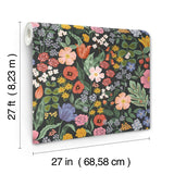 Rifle Paper Co. Blossom Black Wallpaper