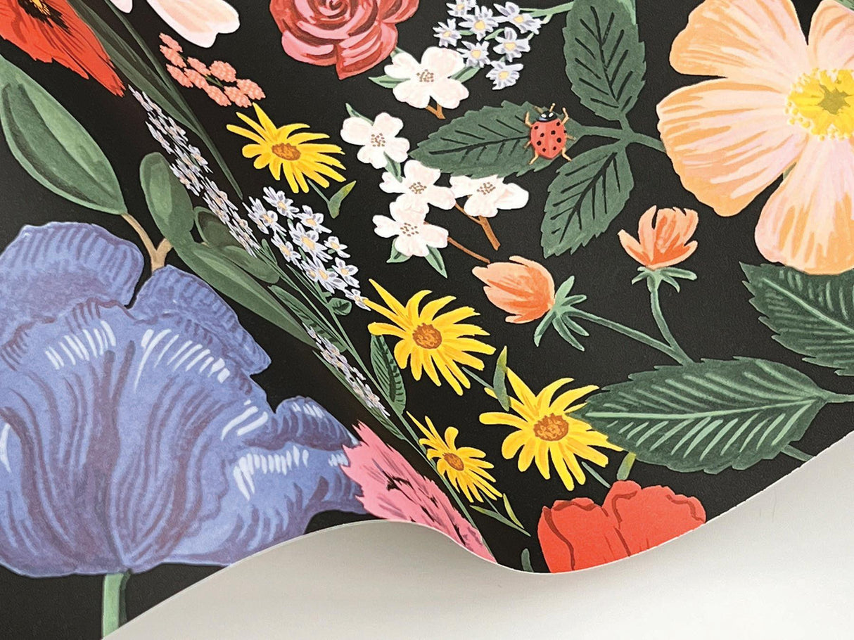 Rifle Paper Co. Blossom Black Wallpaper