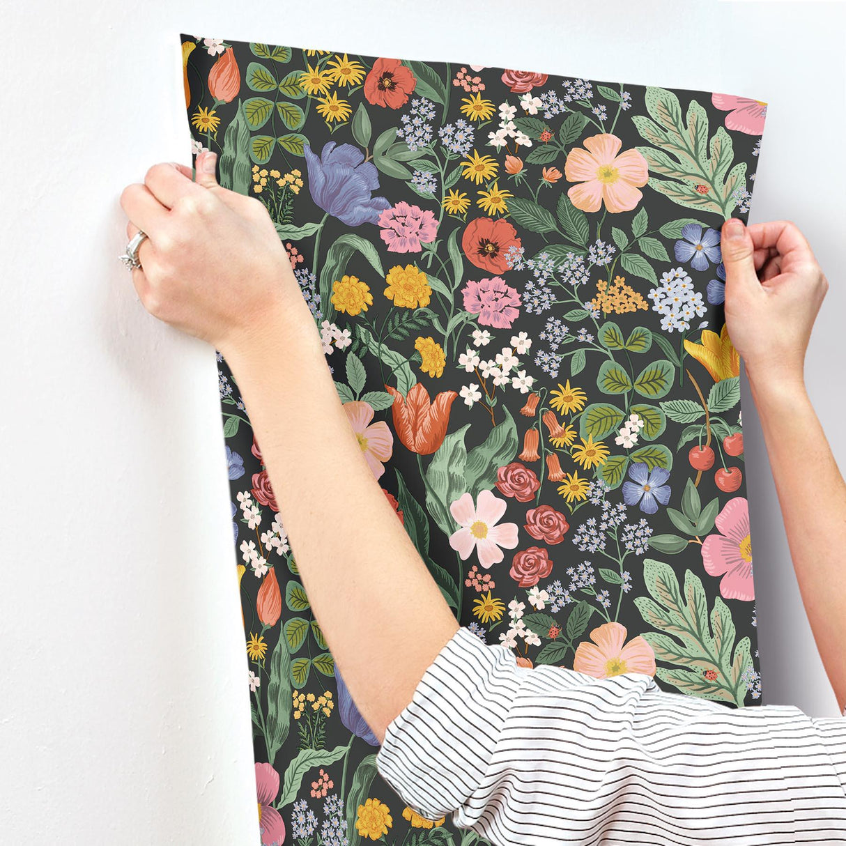Rifle Paper Co. Blossom Black Wallpaper