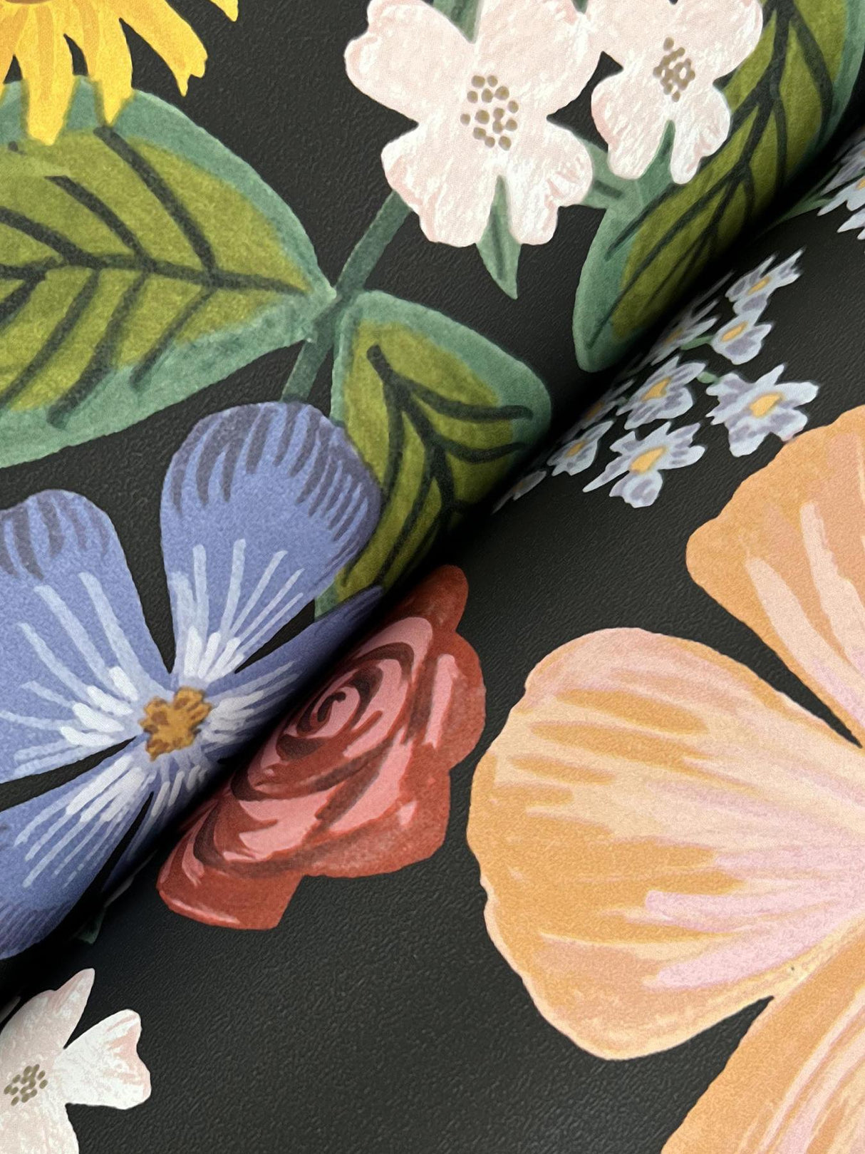 Rifle Paper Co. Blossom Black Wallpaper