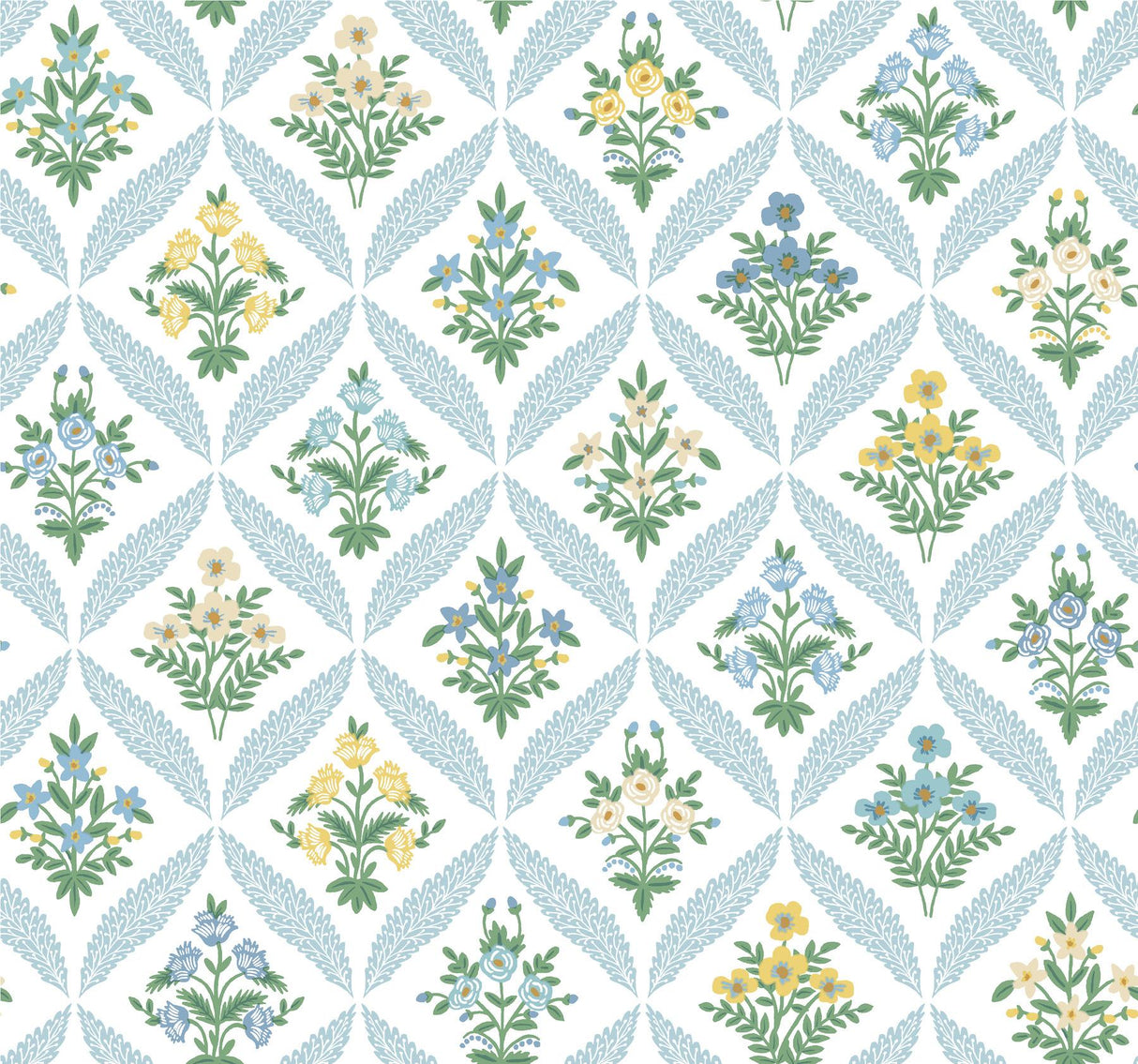 Rifle Paper Co. Estee Garden Blue Wallpaper