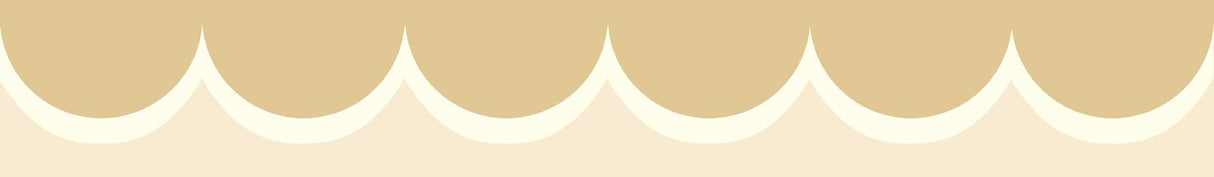 Rifle Paper Co. Scallop Border Yellow Wallpaper