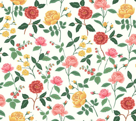 Rifle Paper Co. Roses Red Wallpaper