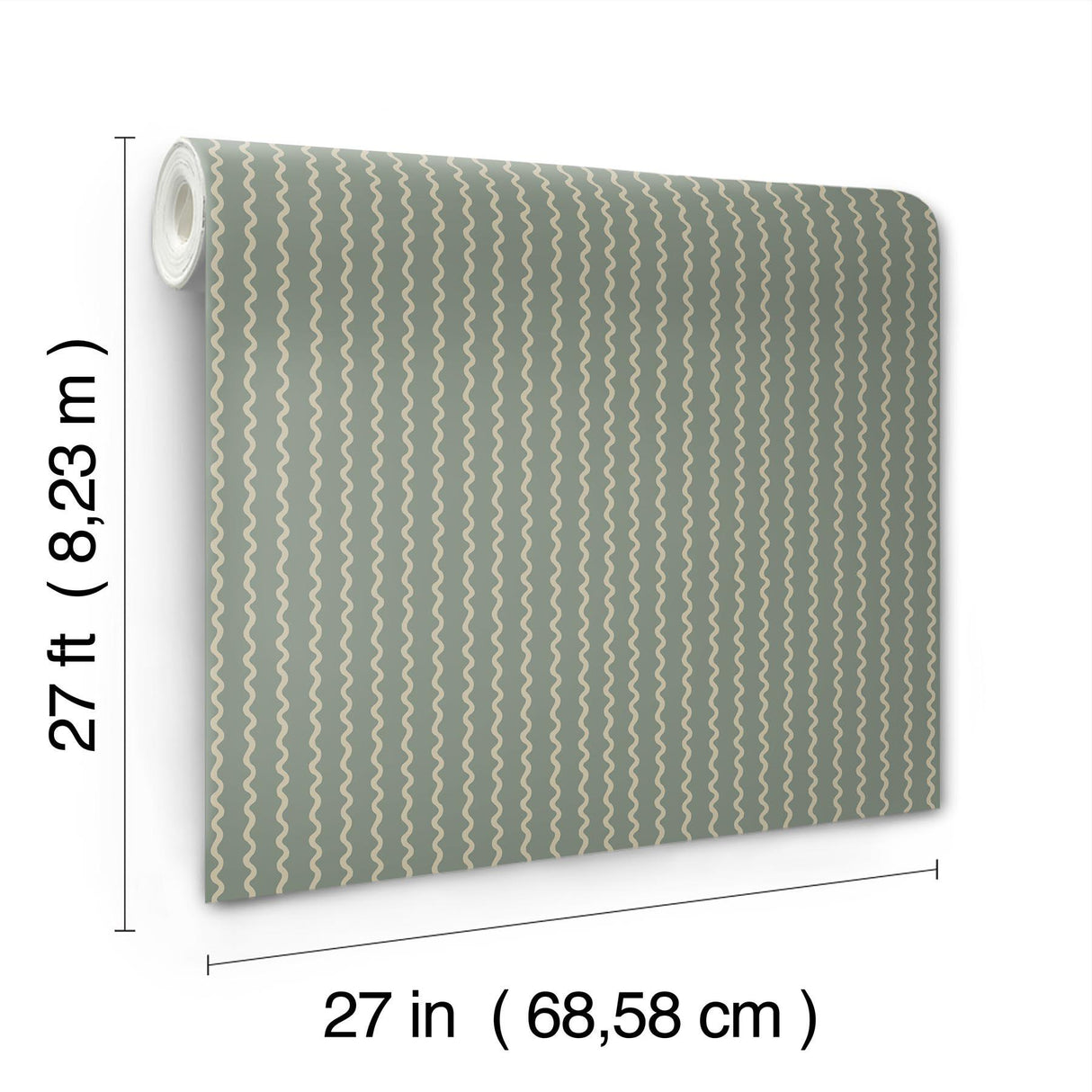 Rifle Paper Co. Rickrack Green Wallpaper