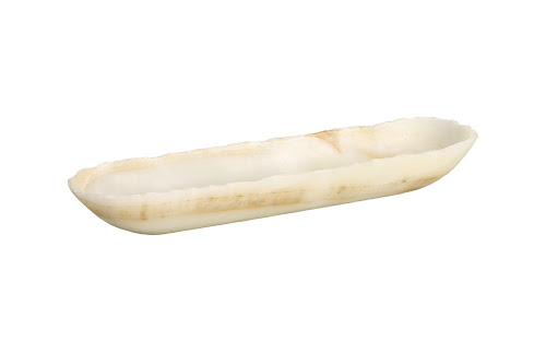 Phillips Collection Onyx Canoe White Bowl