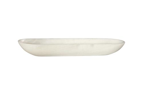 Phillips Collection Onyx Canoe White Bowl