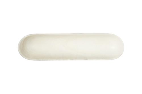 Phillips Collection Onyx Canoe White Bowl