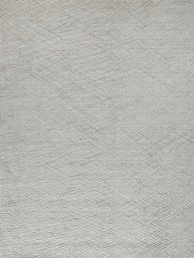 Exquisite Rugs Crescendo Handmade Handloomed Bamboo Silk 5328 Silver 10' x 14' Area Rug