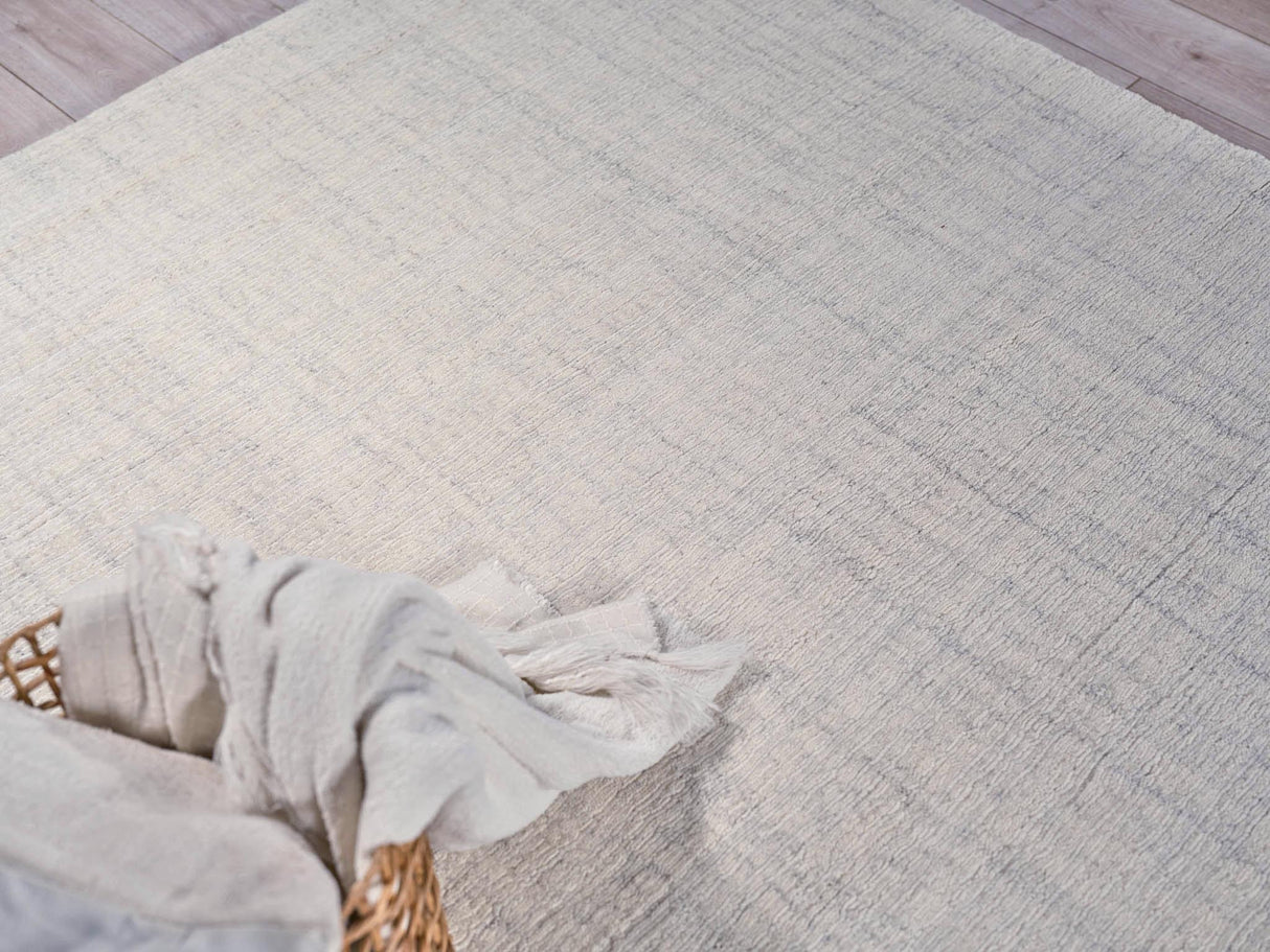 Exquisite Rugs Alpine Handmade Handloomed New Zealand Wool 5969 Ivory/Ivory 10' x 14' Area Rug