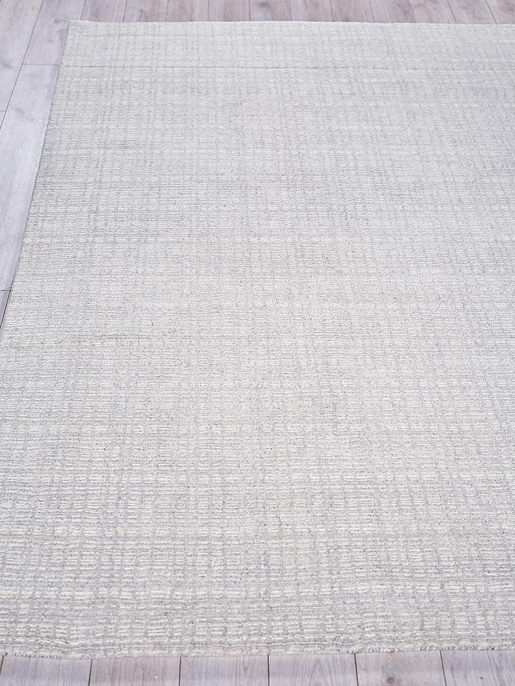 Exquisite Rugs Alpine Handmade Handloomed New Zealand Wool 5966 Silver/Ivory 12' x 9' Area Rug