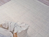 Exquisite Rugs Alpine Handmade Handloomed New Zealand Wool 5969 Ivory/Ivory 6' x 9' Area Rug