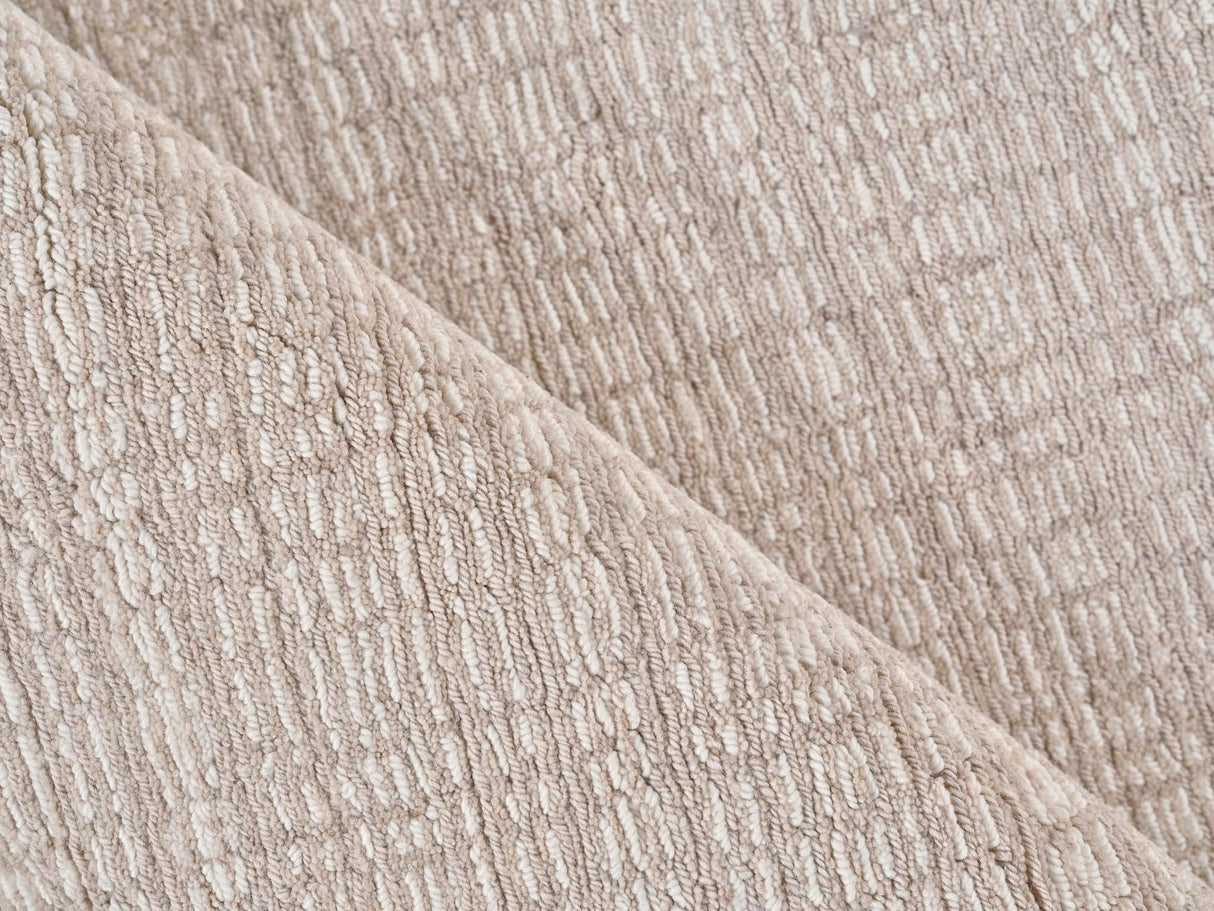 Exquisite Rugs Alpine Handmade Handloomed New Zealand Wool 5970 Light Beige/Ivory 9' x 6' Area Rug