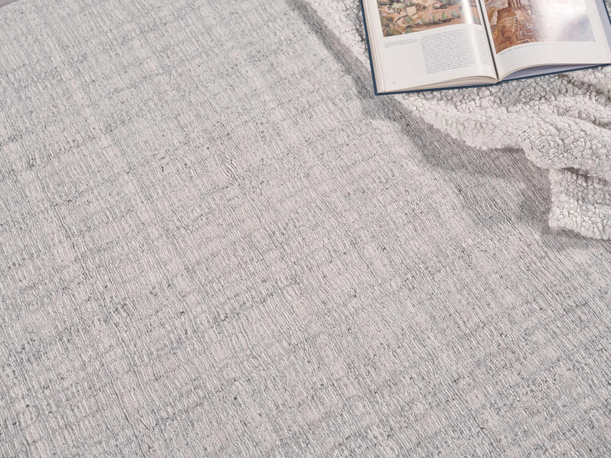 Exquisite Rugs Alpine Handmade Handloomed New Zealand Wool 5971 Taupe/Ivory 8' x 10' Area Rug