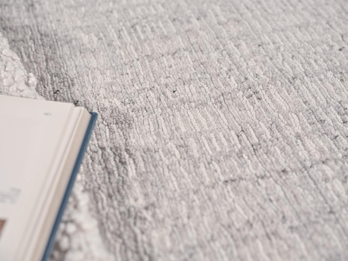 Exquisite Rugs Alpine Handmade Handloomed New Zealand Wool 5971 Taupe/Ivory 8' x 10' Area Rug