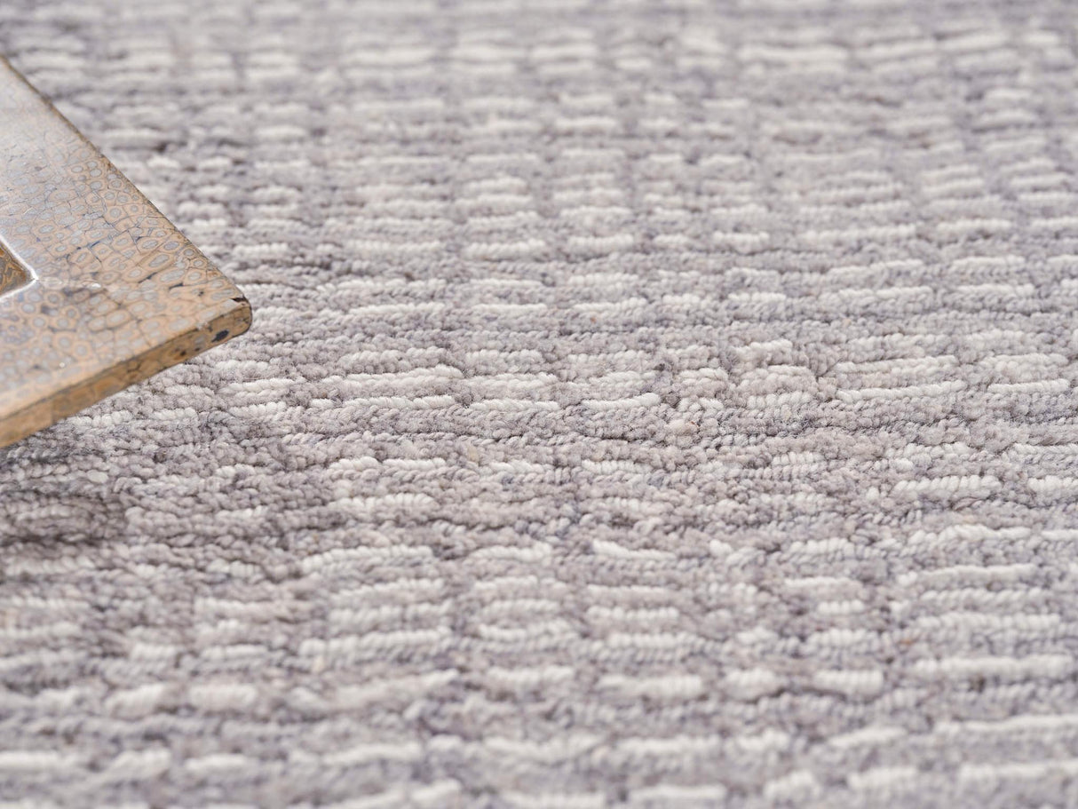 Exquisite Rugs Alpine Handmade Handloomed New Zealand Wool 5984 Gray/Ivory 10' x 14' Area Rug