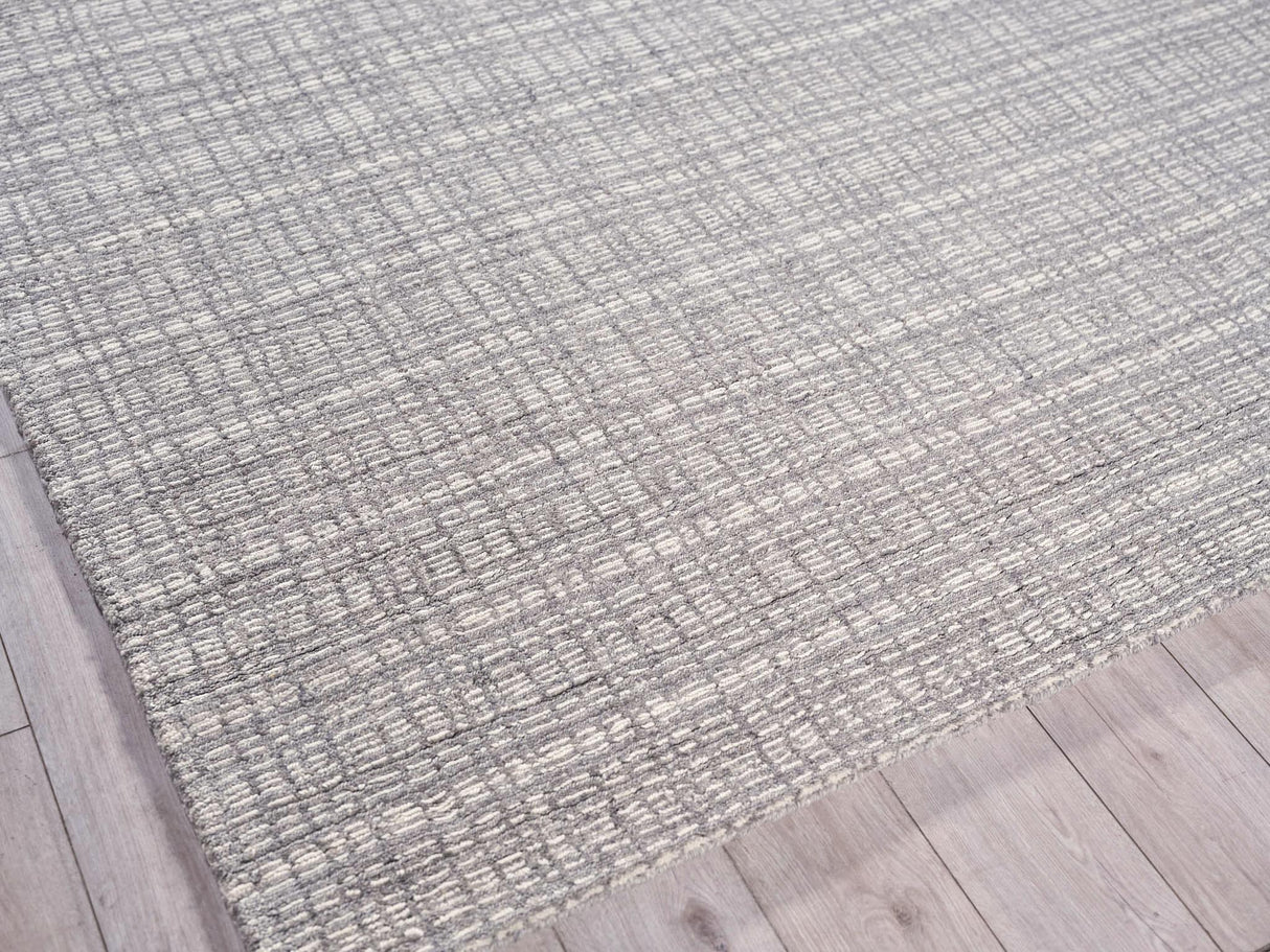 Exquisite Rugs Alpine Handmade Handloomed New Zealand Wool 5984 Gray/Ivory 2' x 3' Area Rug