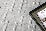 Exquisite Rugs Camora Modern Handmade Handmade Silky Nylon 6753 Light Silver 8' x 10' Area Rug