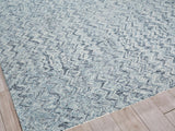 Exquisite Rugs Veneta Handmade Hand-tufted New Zealand Wool on Canvas 6772 Blue 5' x 8' Area Rug