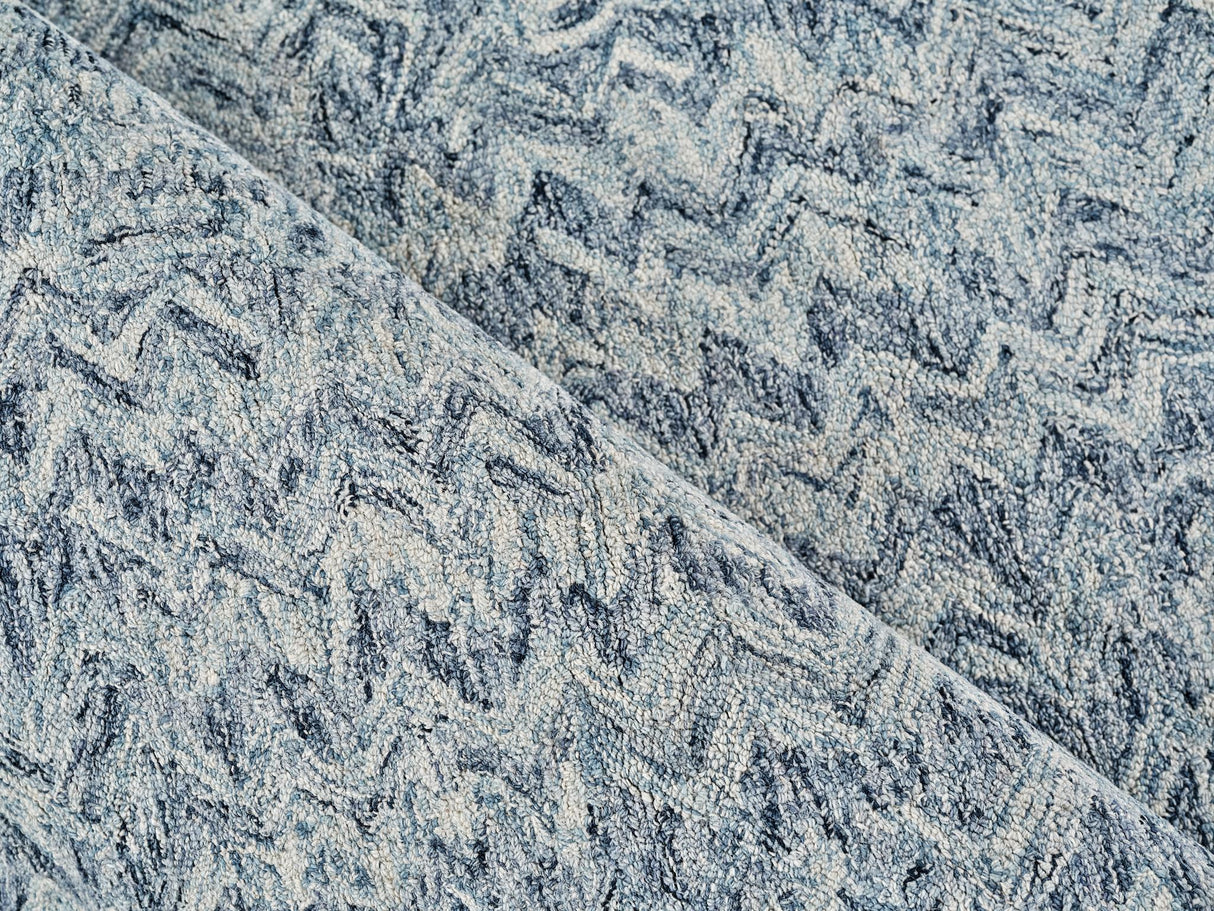 Exquisite Rugs Veneta Handmade Hand-tufted New Zealand Wool on Canvas 6772 Blue 5' x 8' Area Rug