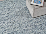 Exquisite Rugs Veneta Handmade Hand-tufted New Zealand Wool on Canvas 6772 Blue 5' x 8' Area Rug