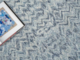 Exquisite Rugs Veneta Handmade Hand-tufted New Zealand Wool on Canvas 6772 Blue 5' x 8' Area Rug